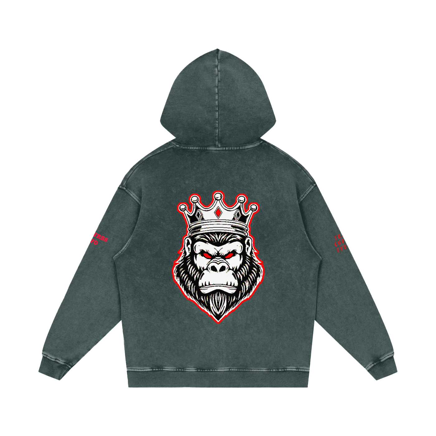Snow Washed Loose Cotton Hoodie