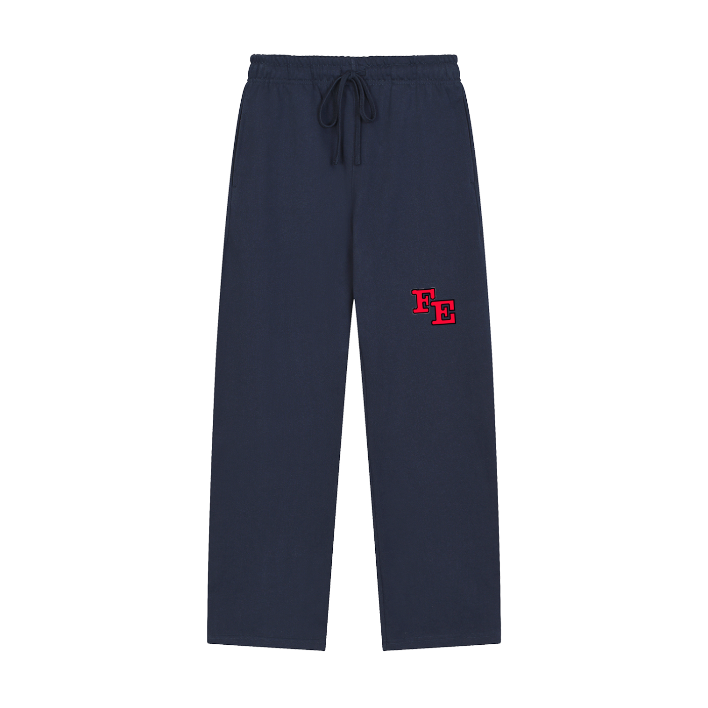 Solid Color Straight-Leg Sweatpants