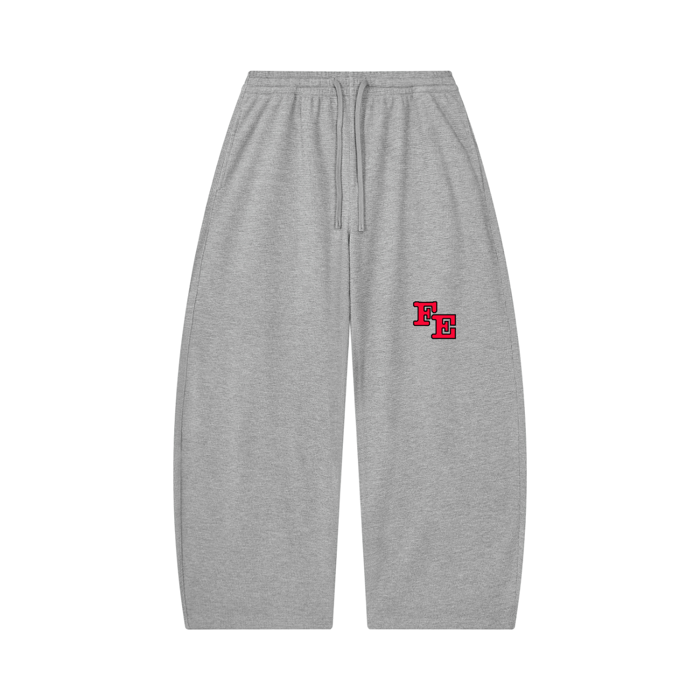 Unisex Waffle Barrel Leg Pants
