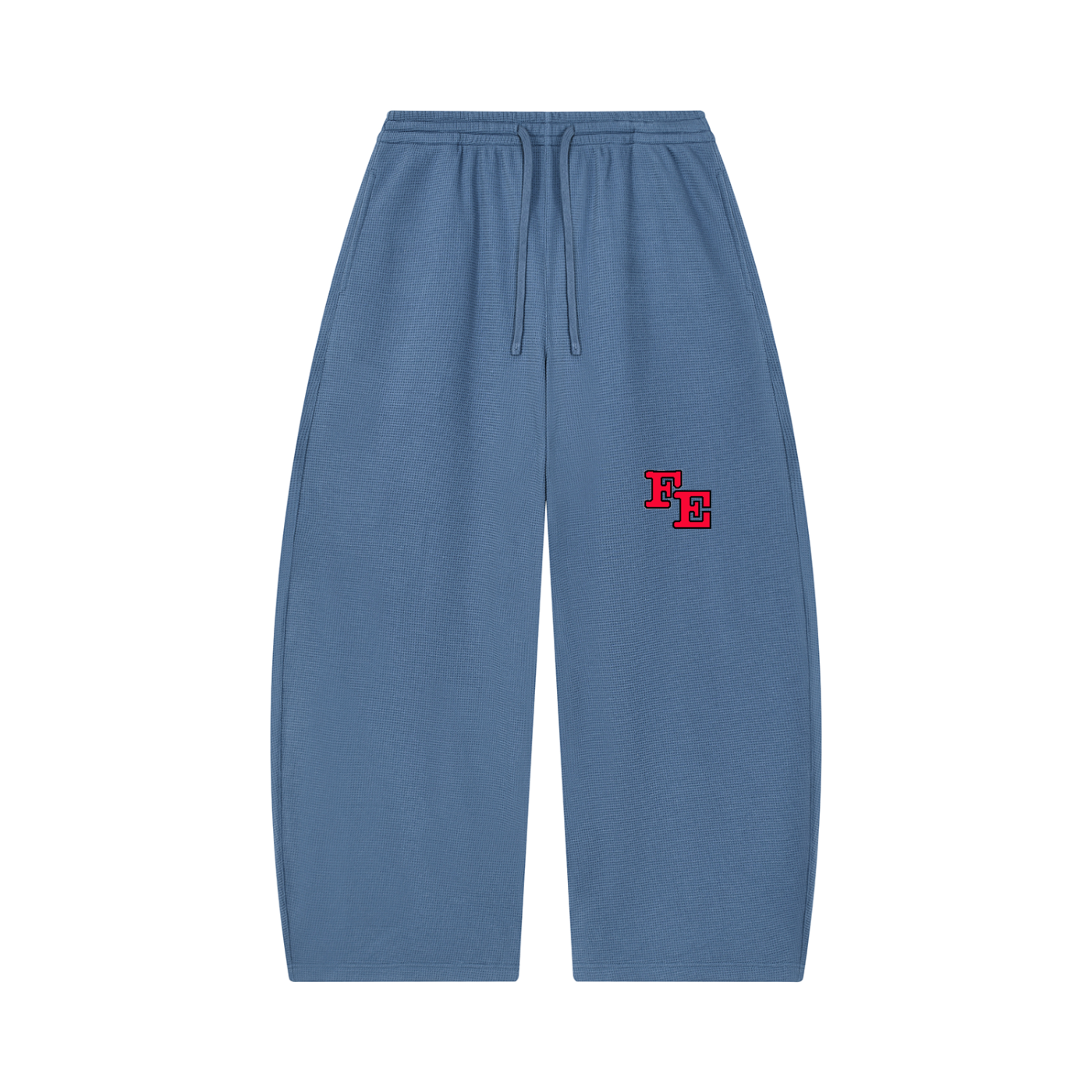 Unisex Waffle Barrel Leg Pants