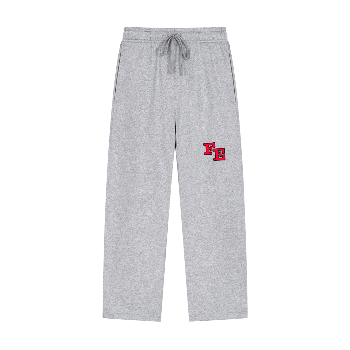 Solid Color Straight-Leg Sweatpants