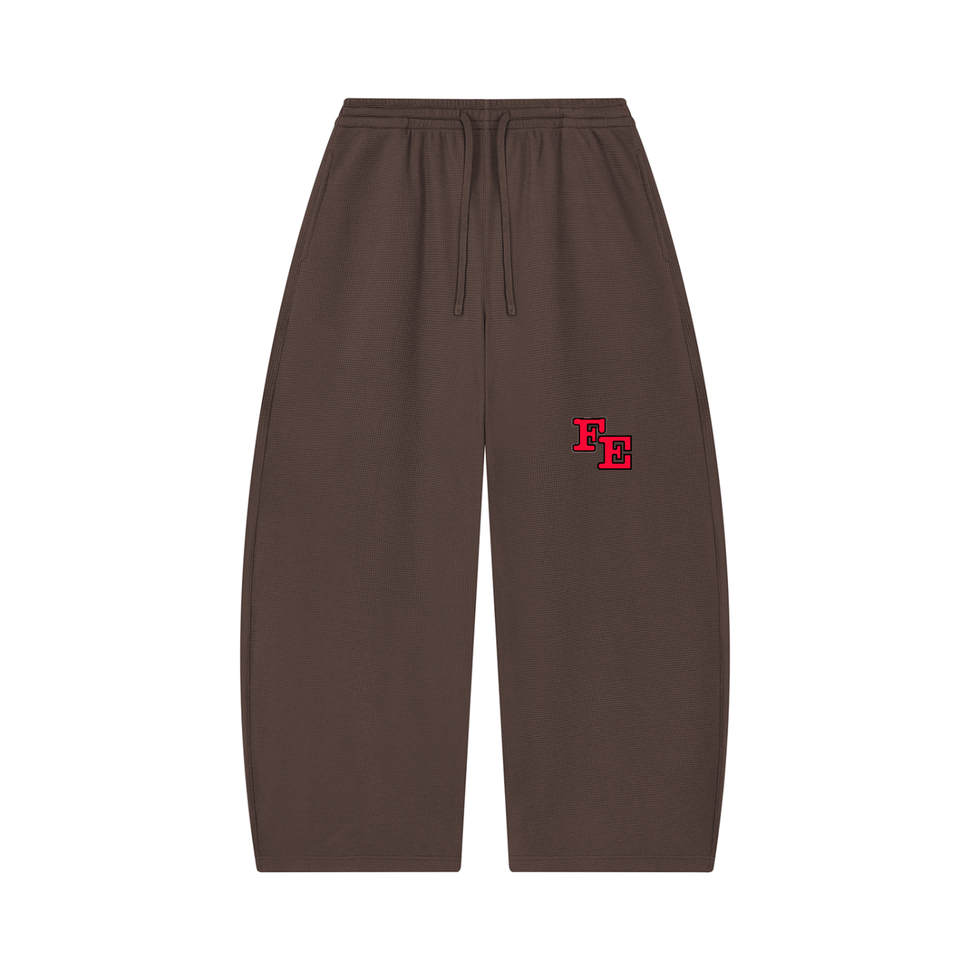 Unisex Waffle Barrel Leg Pants