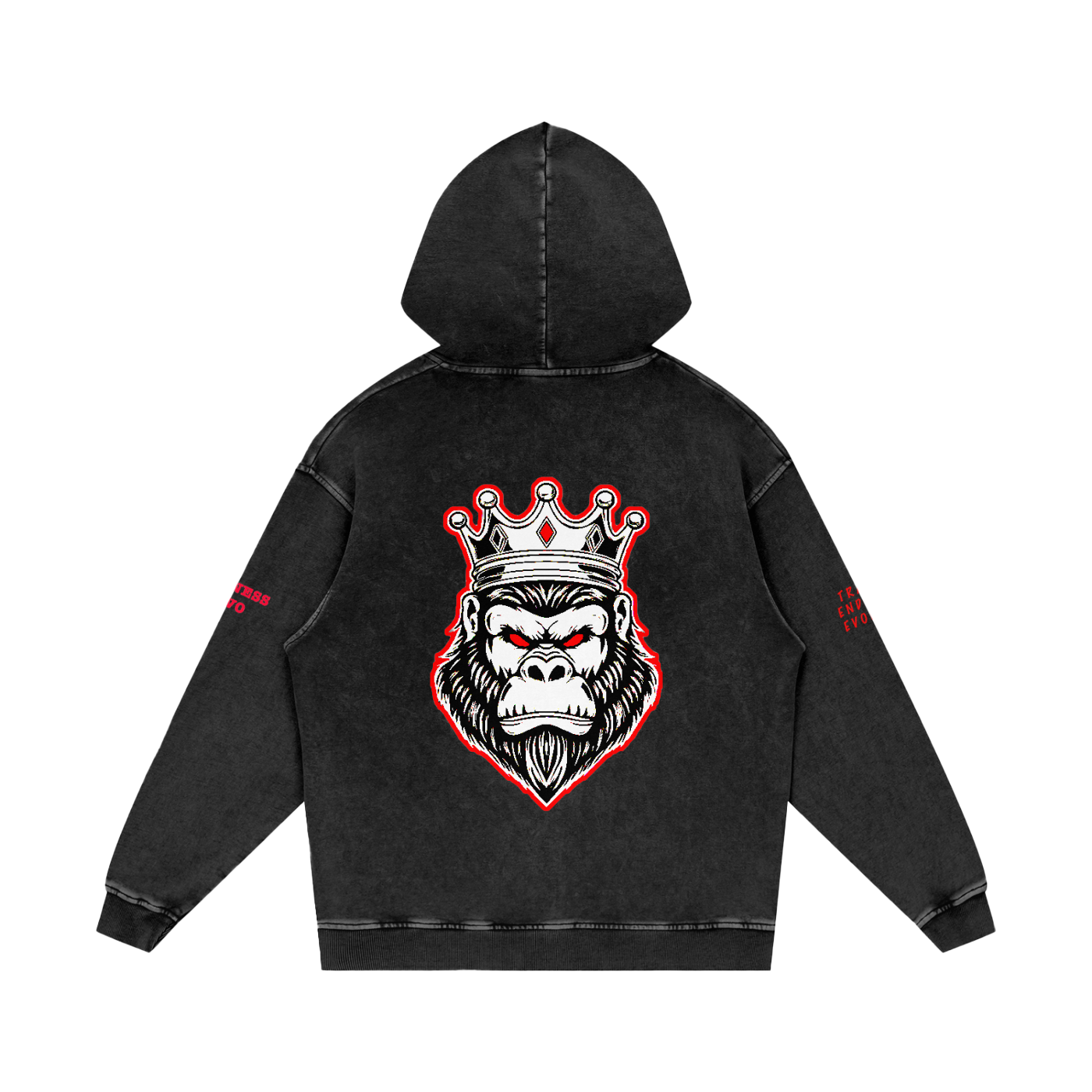 Snow Washed Loose Cotton Hoodie