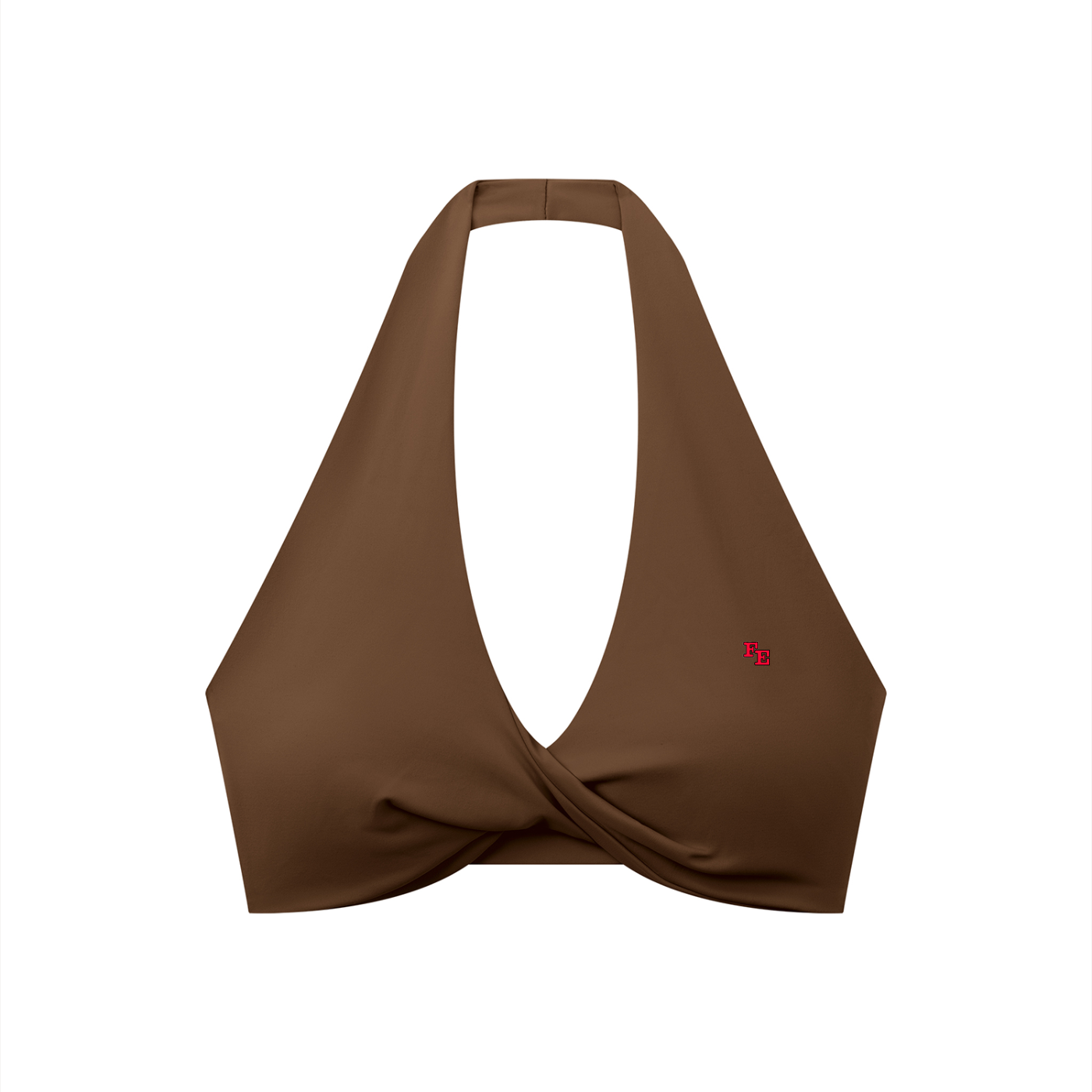 Women's Pleated Halter Sports Bra