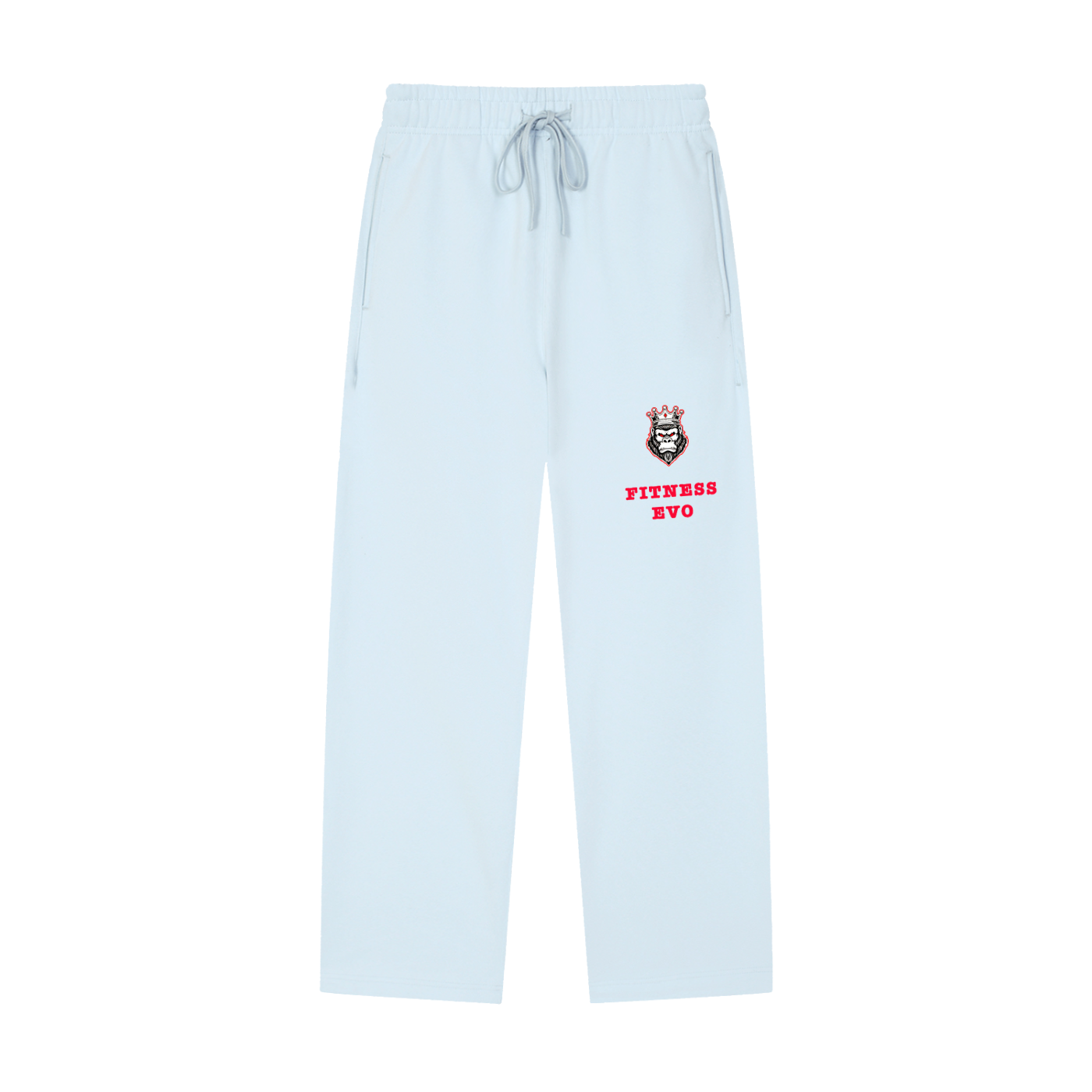 Solid Color Straight-Leg Sweatpants