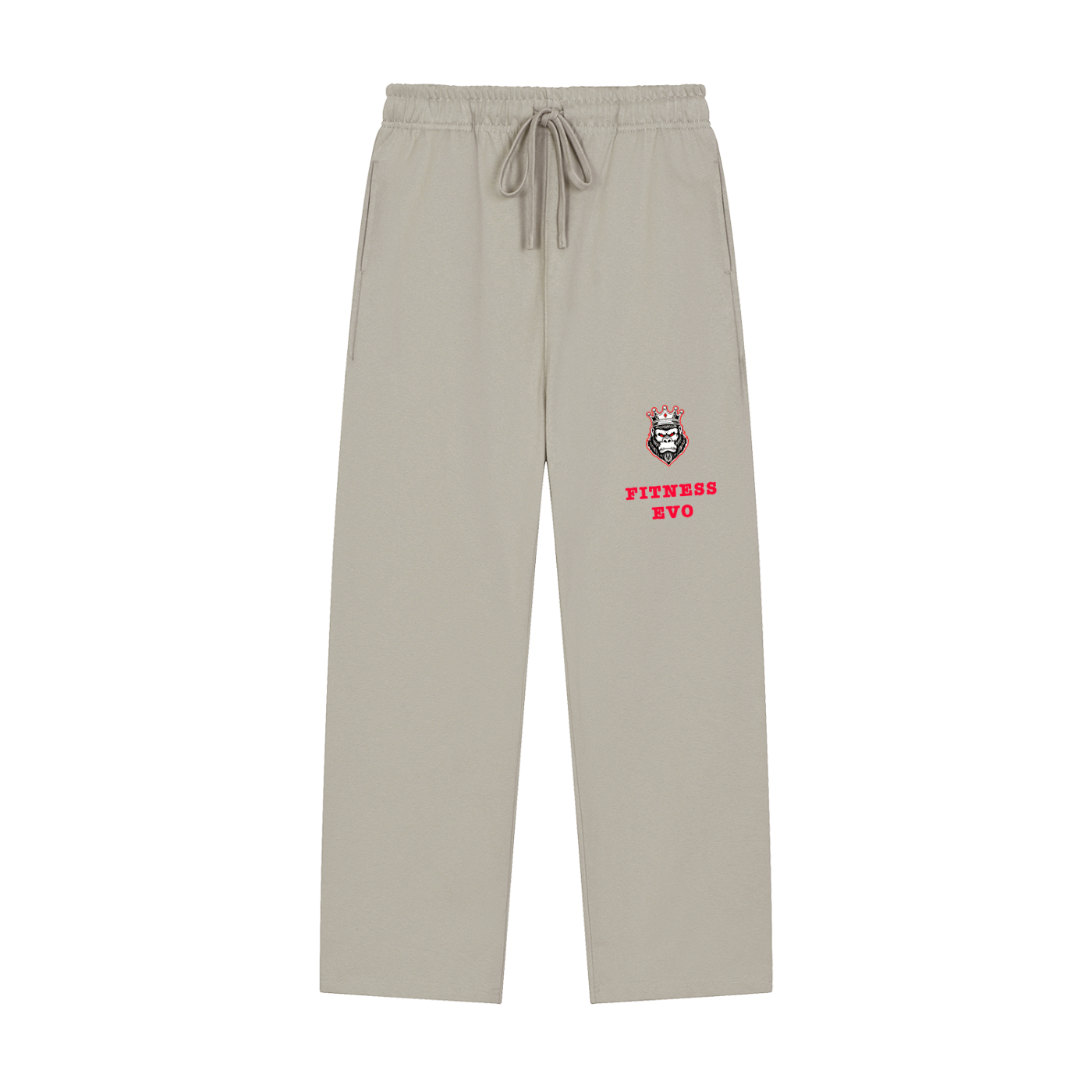 Solid Color Straight-Leg Sweatpants