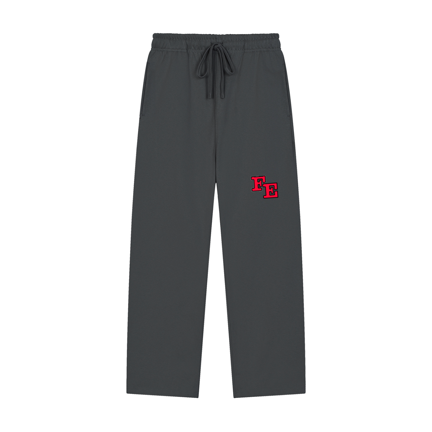 Solid Color Straight-Leg Sweatpants