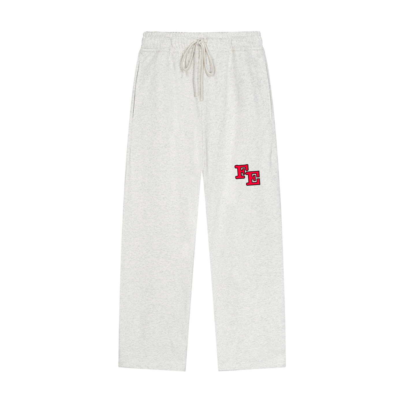 Solid Color Straight-Leg Sweatpants