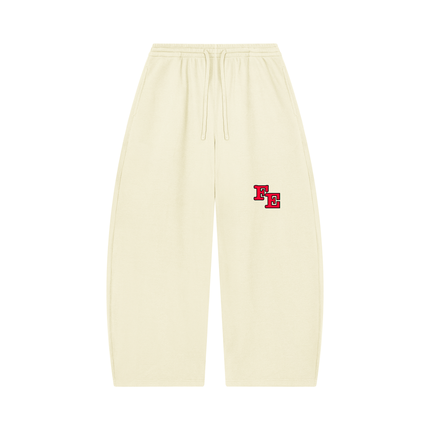 Unisex Waffle Barrel Leg Pants