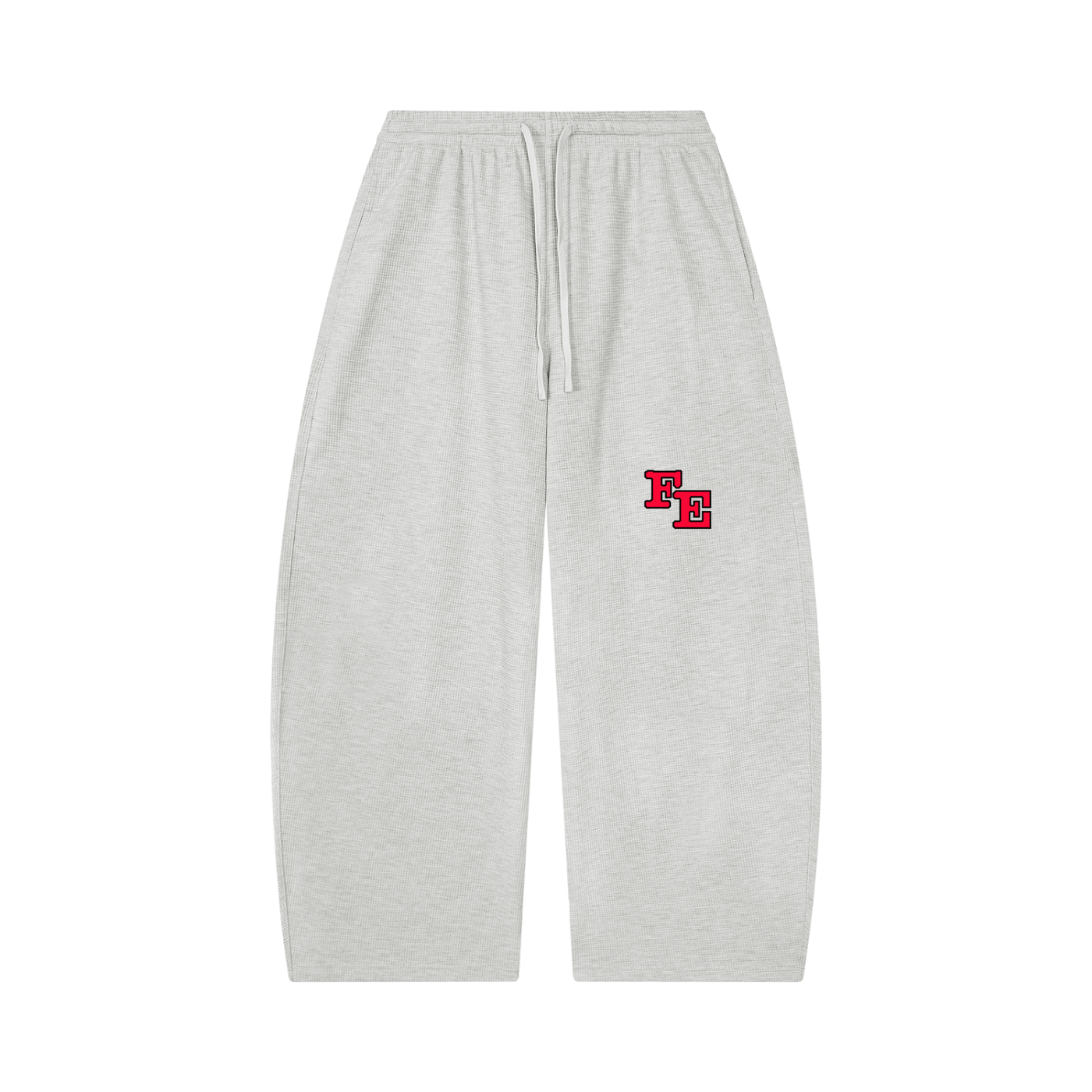 Unisex Waffle Barrel Leg Pants