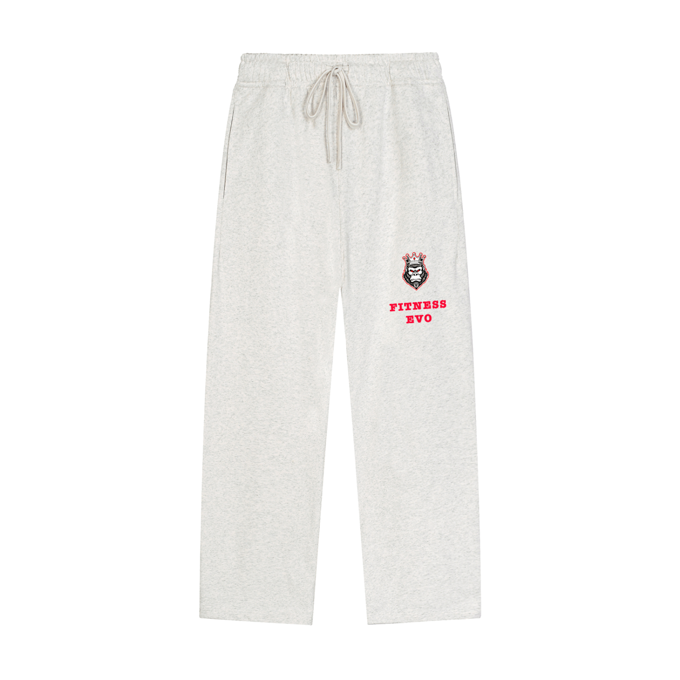 Solid Color Straight-Leg Sweatpants