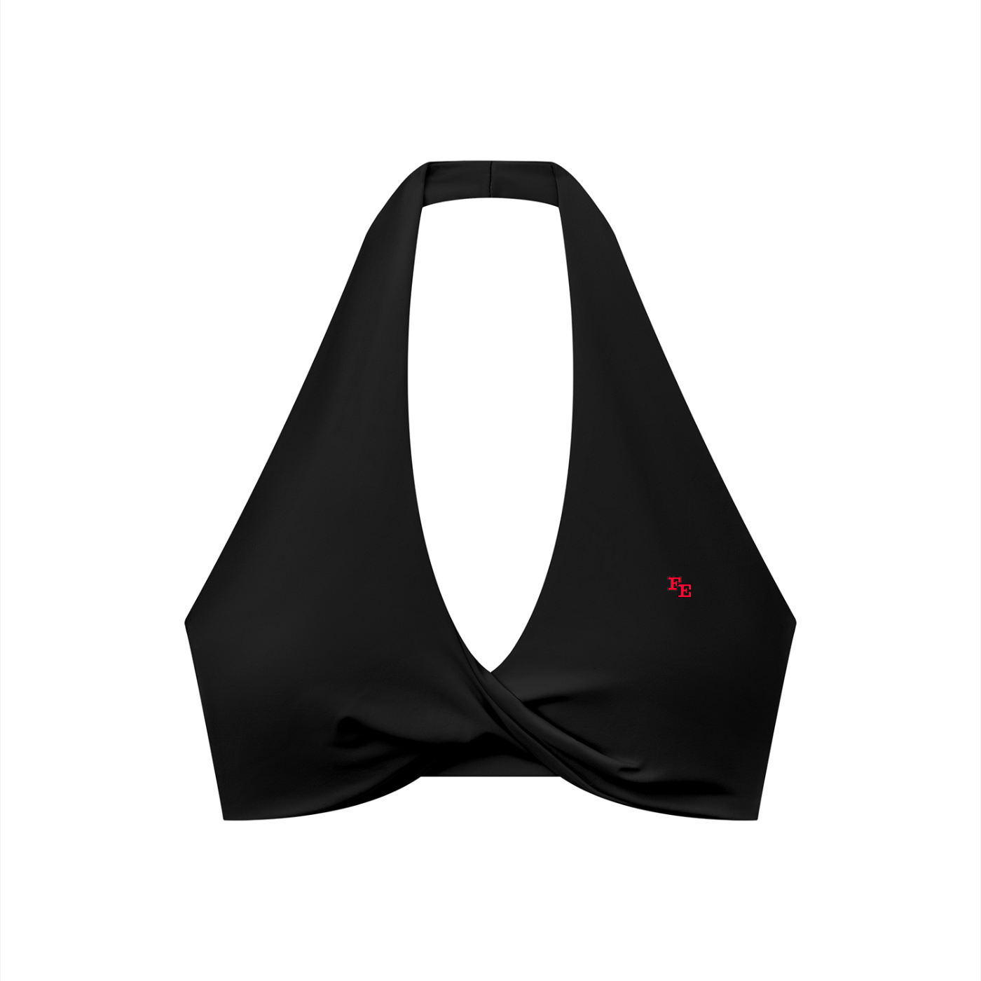 Women's Pleated Halter Sports Bra