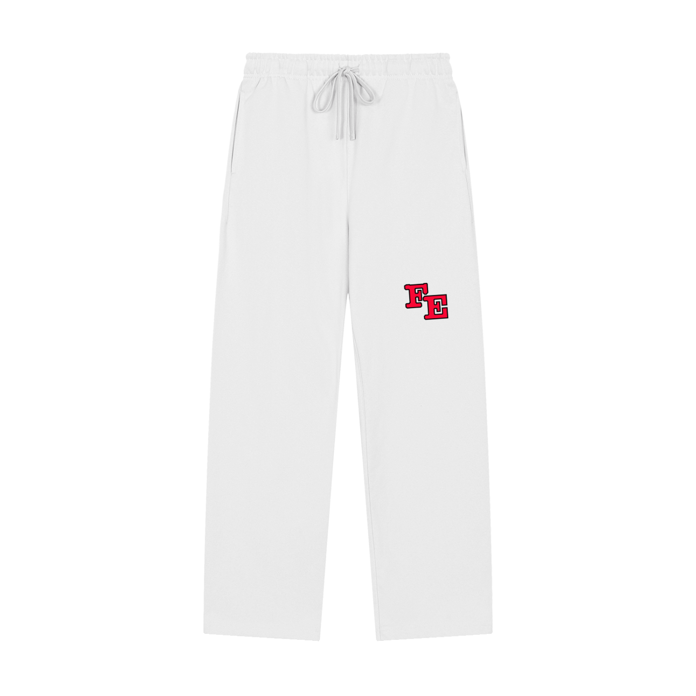 Solid Color Straight-Leg Sweatpants