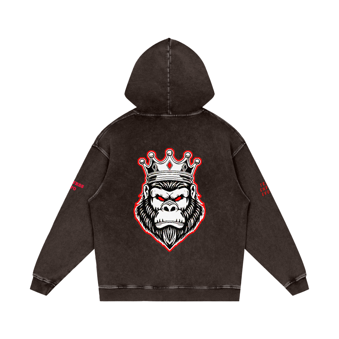 Snow Washed Loose Cotton Hoodie